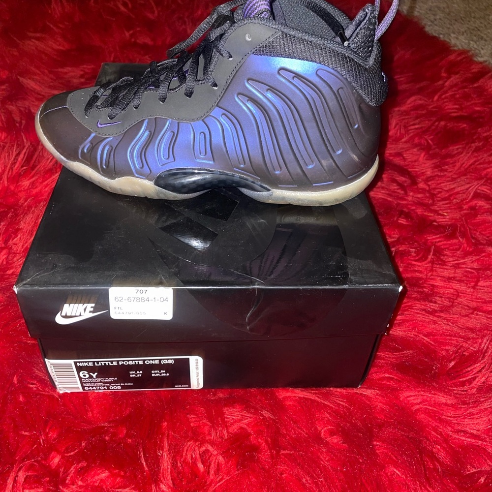 Nike Little Posite One - Black and Blue